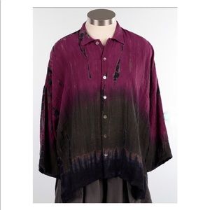 Hand-Dyed Button Up Top